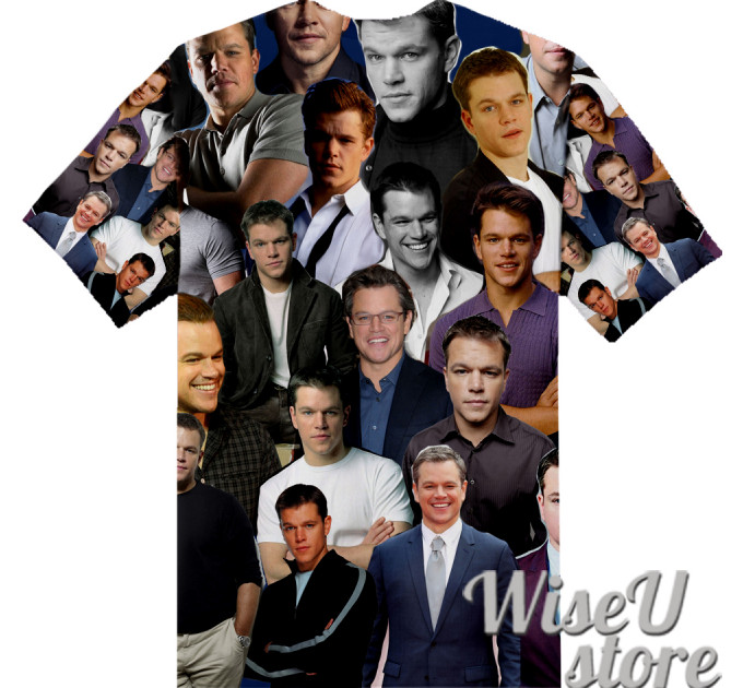 Matthew Damon T-SHIRT Photo Collage shirt 3D