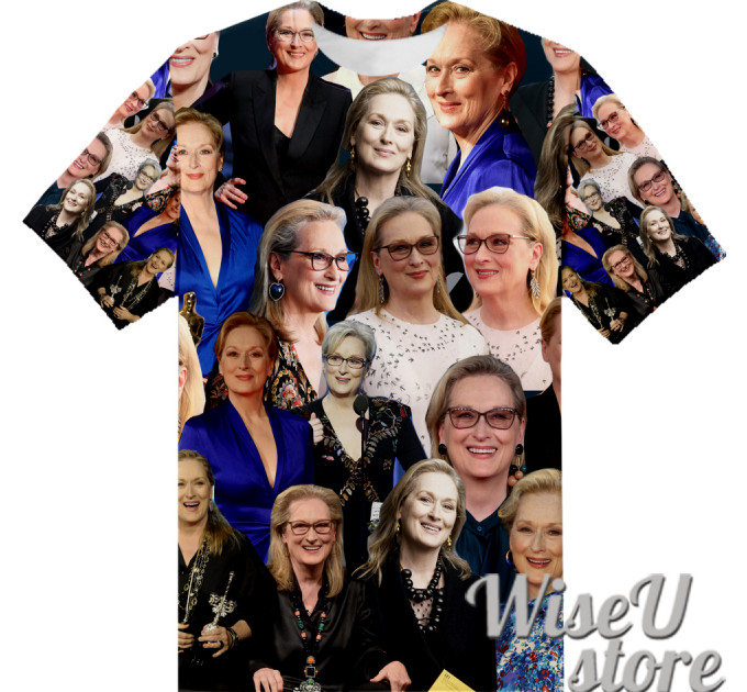 Meryl Streep T-SHIRT Photo Collage shirt 3D