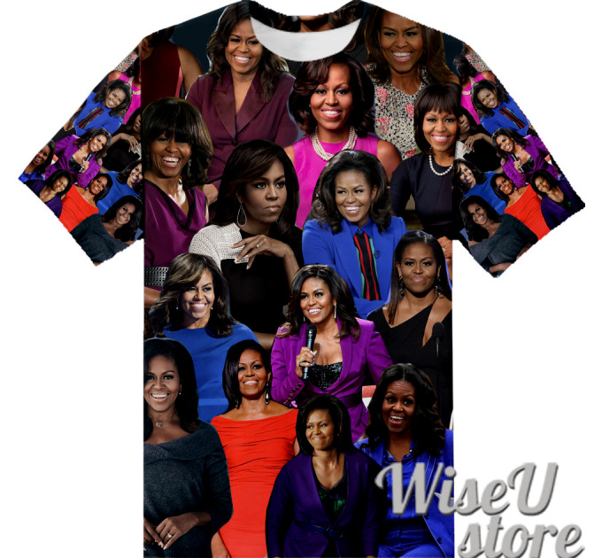 Michelle Obama T-SHIRT Photo Collage shirt 3D