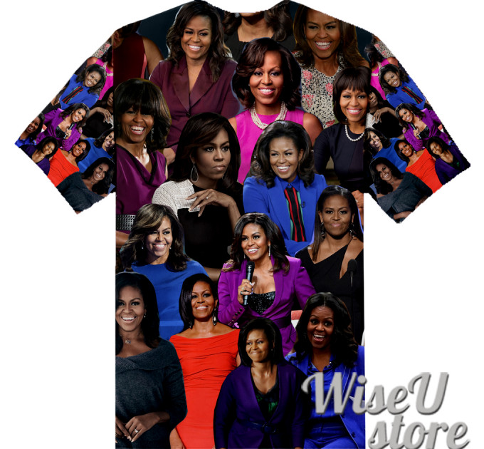 Michelle Obama T-SHIRT Photo Collage shirt 3D