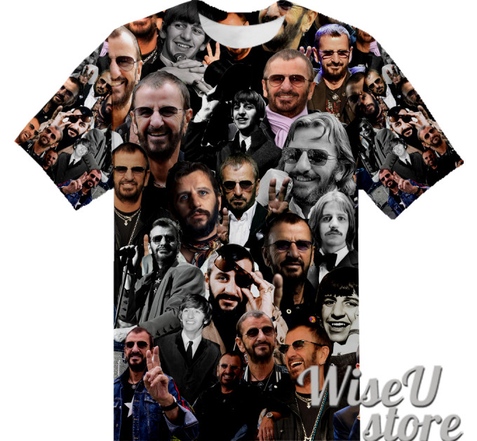 Ringo Starr T-SHIRT Photo Collage shirt 3D