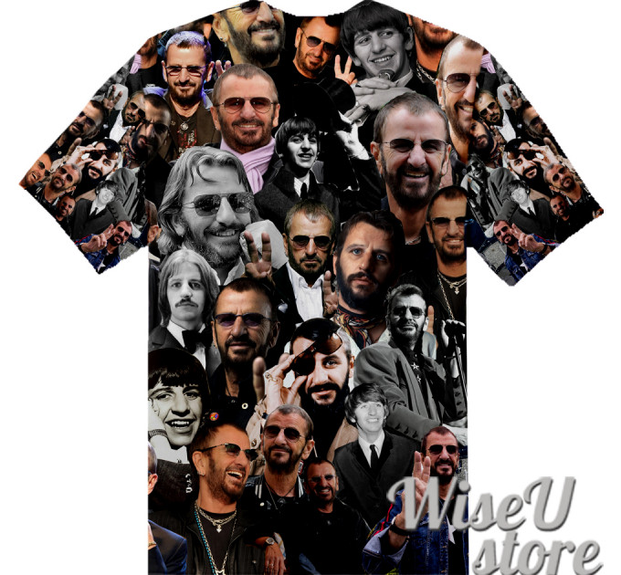 Ringo Starr T-SHIRT Photo Collage shirt 3D