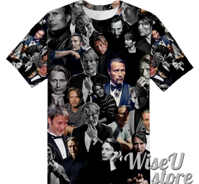 Mads Mikkelsen T-SHIRT Photo Collage shirt 3D