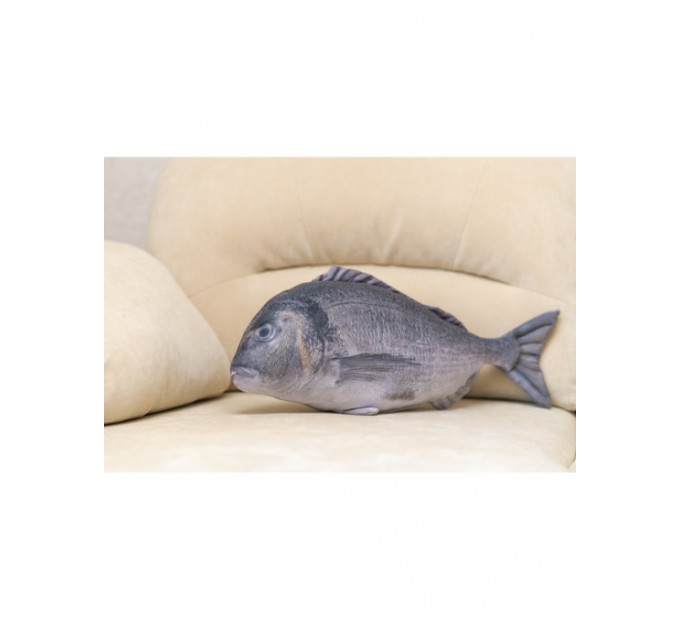 Gilt-head Bream Fish Shaped Photo Soft Stuffed Decorative Pillow