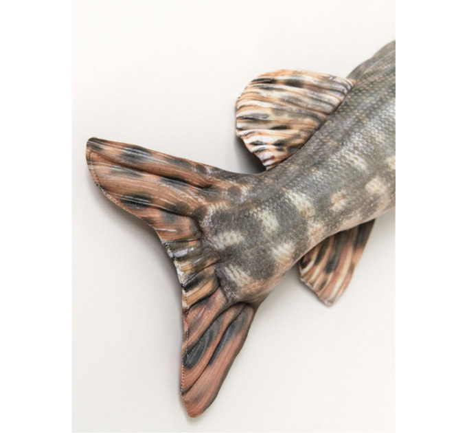 Pike Fish Shaped Photo Soft Stuffed Decorative Pillow