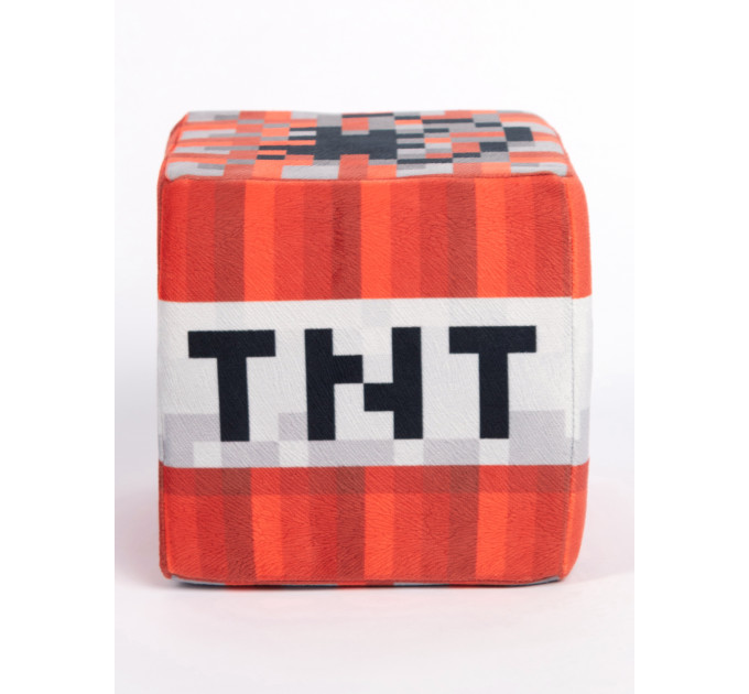 TNT CUBE MINECRAFT Shaped Photo Soft Stuffed Decorative Pillow 