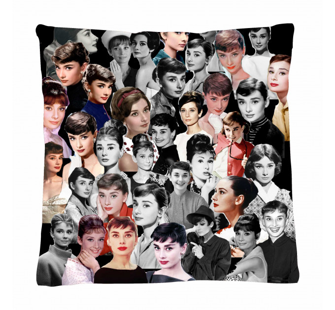 Audrey Hepburn Photo Collage Pillowcase 3D