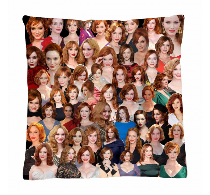 CHRISTINA HENDRICKS Photo Collage Pillowcase 3D