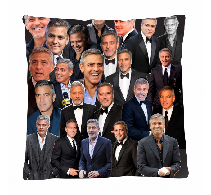 George Clooney Photo Collage Pillowcase 3D