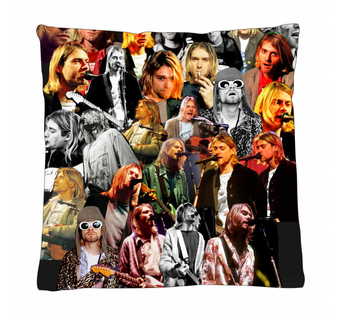 Kurt Cobain Photo Collage Pillowcase 3D