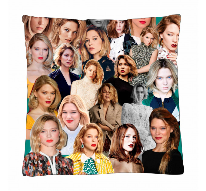 Lea Seydoux Photo Collage Pillowcase 3D