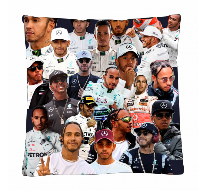 Lewis Hamilton Photo Collage Pillowcase 3D