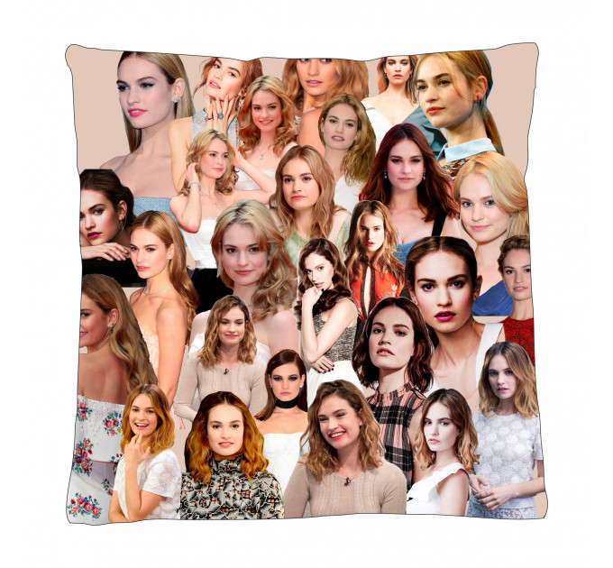 Lily James Photo Collage Pillowcase 3D