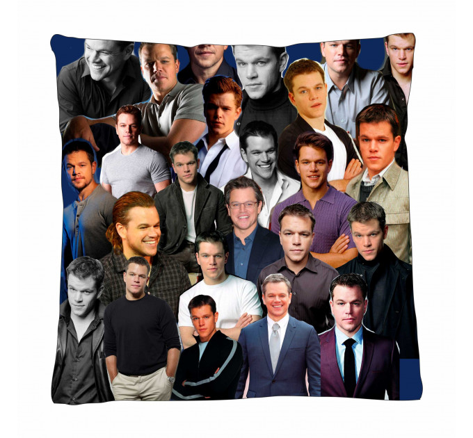 Matthew Damon Photo Collage Pillowcase 3D