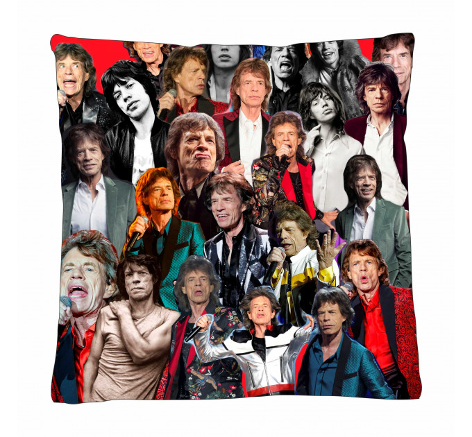 Mick Jagger  Photo Collage Pillowcase 3D