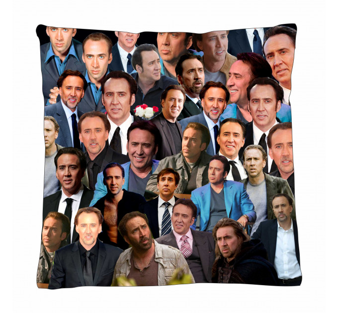 Nicolas Cage Photo Collage Pillowcase 3D