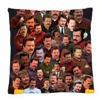 Ron Swanson Photo Collage Pillowcase 3D