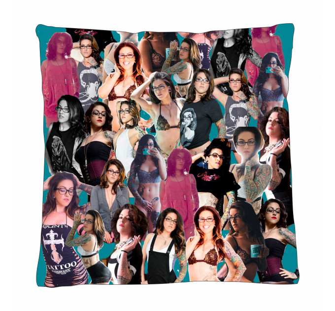 Olivia Black Photo Collage Pillowcase 3D