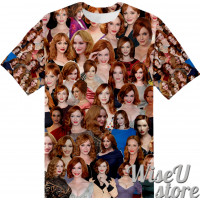 CHRISTINA HENDRICKS T-SHIRT Photo Collage shirt 3D