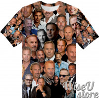 KEVIN COSTNER T-SHIRT Photo Collage shirt 3D