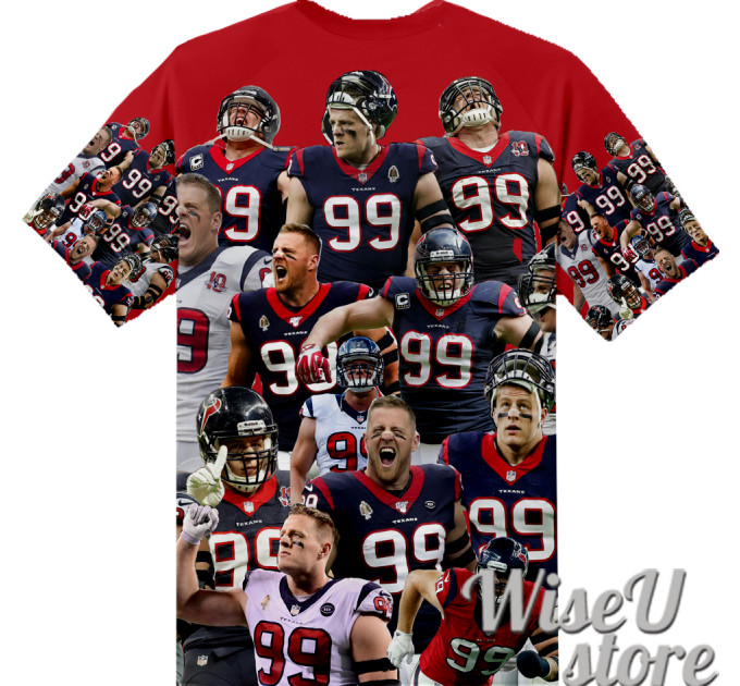 J J Watt Houston Texans T-SHIRT Photo Collage shirt 3D