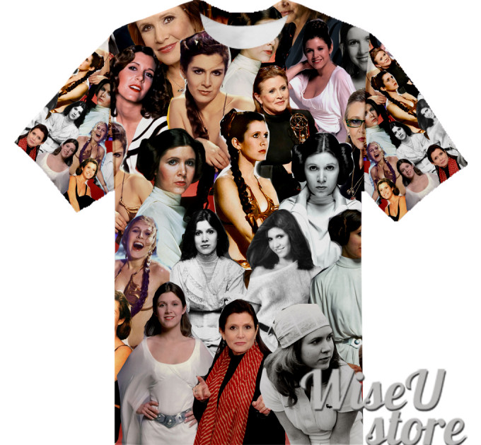 Carrie Fisher T-SHIRT Photo Collage shirt