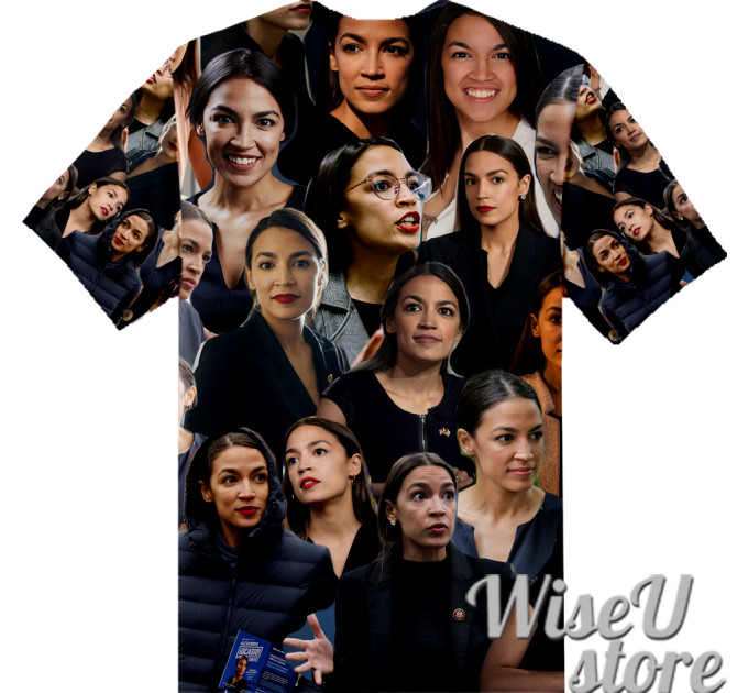 Alexandria Ocasio-Cortez T-SHIRT Photo Collage shirt 3D