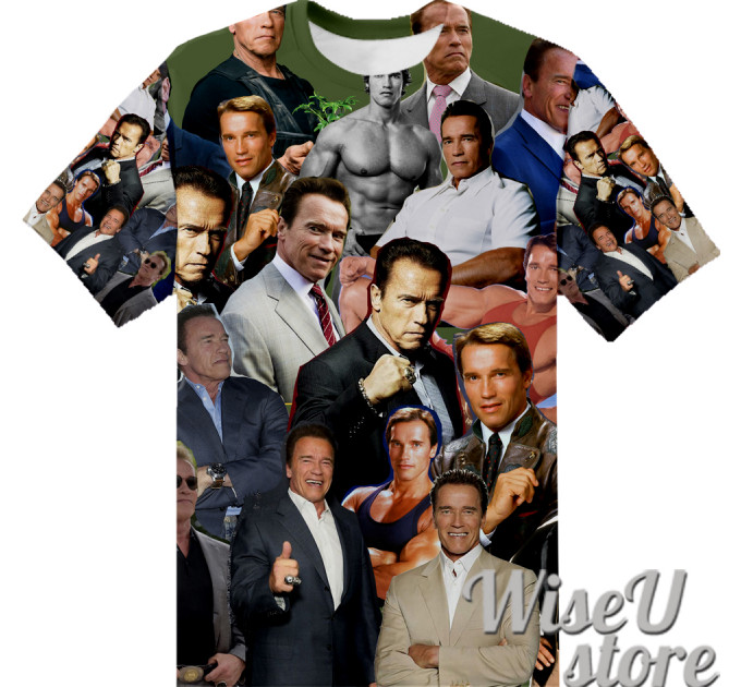 Arnold Schwarzenegger  T-SHIRT Photo Collage shirt 3D