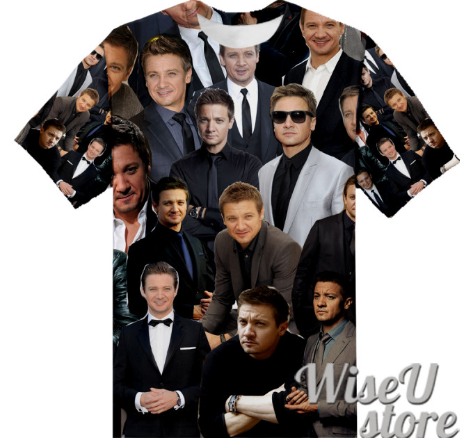 Jeremy Renner T-SHIRT Photo Collage shirt 3D