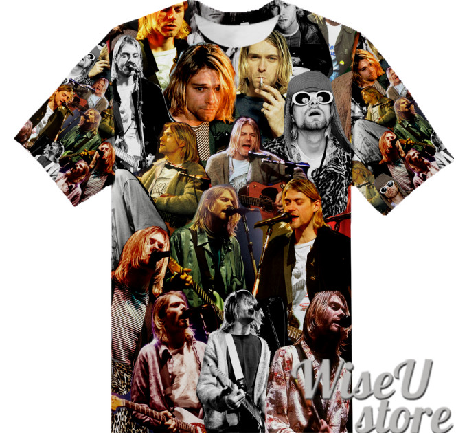 Kurt Cobain T-SHIRT Photo Collage shirt 3D