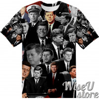 PRESIDENT John F. Kennedy T-SHIRT Photo Collage shirt 3D