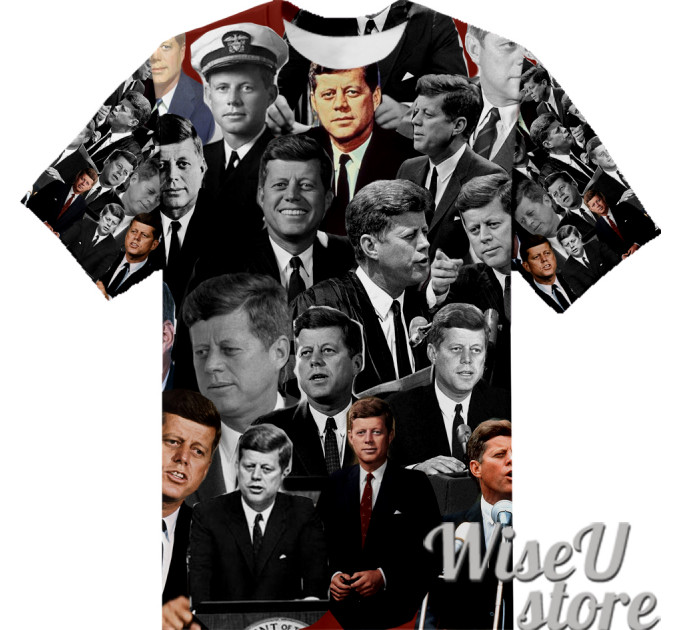 PRESIDENT John F. Kennedy T-SHIRT Photo Collage shirt 3D