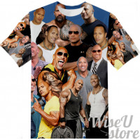 DWAYNE JOHNSON T-SHIRT Photo Collage shirt 3D