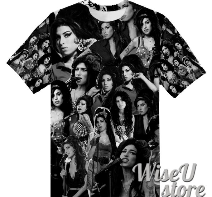 Amy Winehouse T-SHIRT Photo Collage shirt 3D