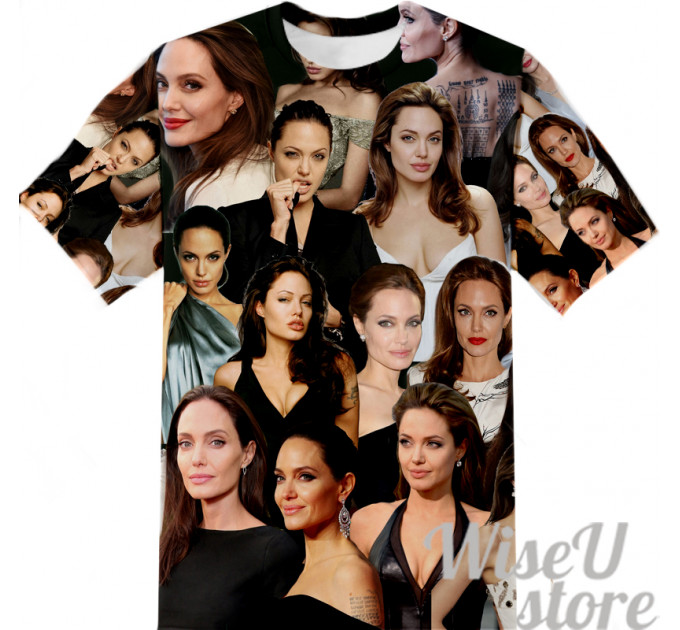 Angelina Jolie T-SHIRT Photo Collage shirt 3D