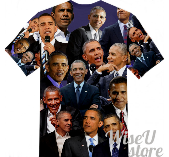 Barack Obama T-SHIRT Photo Collage shirt 3D