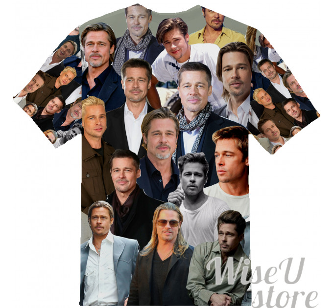 Brad Pitt T-SHIRT Photo Collage shirt 3D