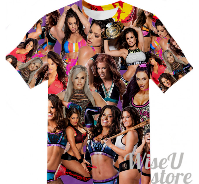 Brooke Adams WWE T-SHIRT Photo Collage shirt 3D