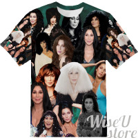 Cher T-SHIRT Photo Collage shirt 3D