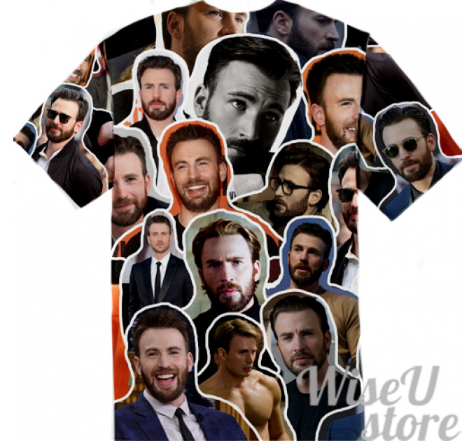 Chris Evans T-SHIRT Photo Collage shirt 3D