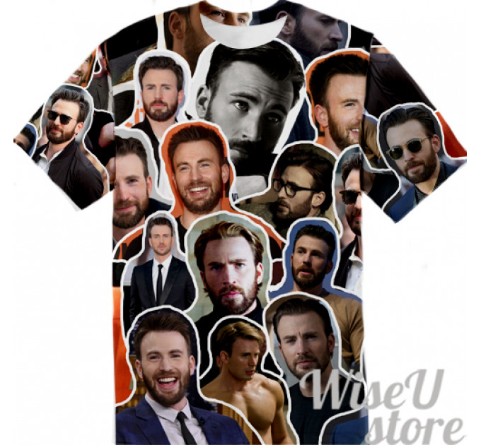 Chris Evans T-SHIRT Photo Collage shirt 3D