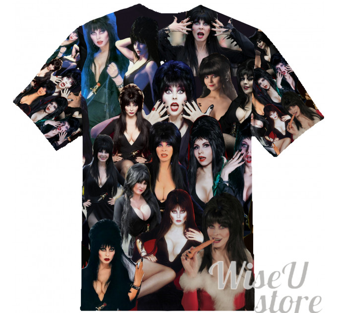 ELVIRA MISTRESS OF THE DARK T-SHIRT Photo Collage shirt 3D