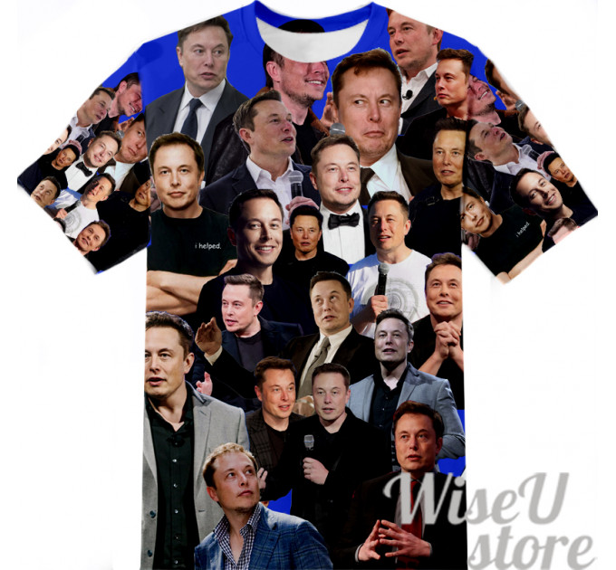 Elon Musk T-SHIRT Photo Collage shirt 3D