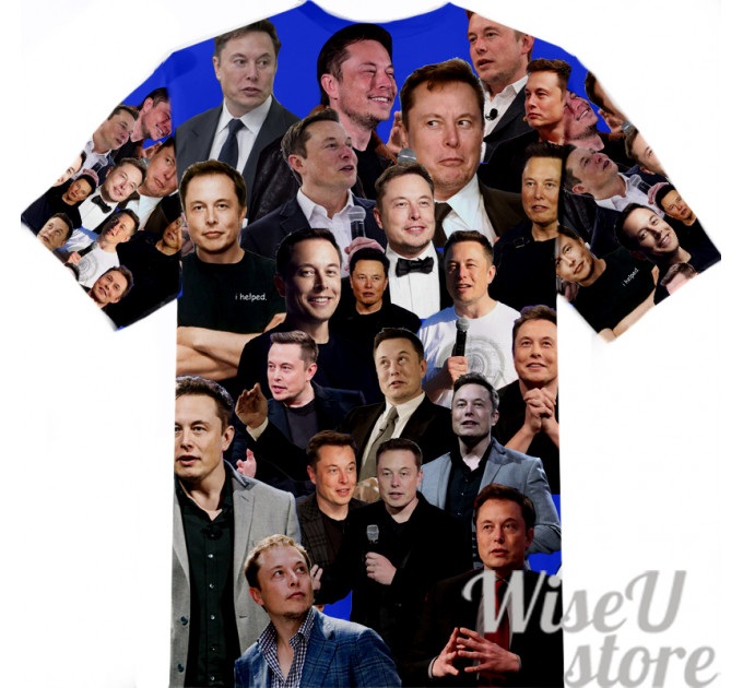 Elon Musk T-SHIRT Photo Collage shirt 3D