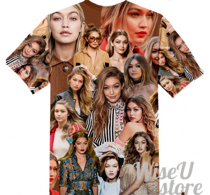 Gigi Hadid T-SHIRT Photo Collage shirt 3D