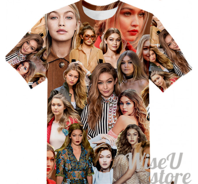 Gigi Hadid T-SHIRT Photo Collage shirt 3D