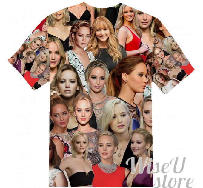 Jennifer Lawrence T-SHIRT Photo Collage shirt 3D