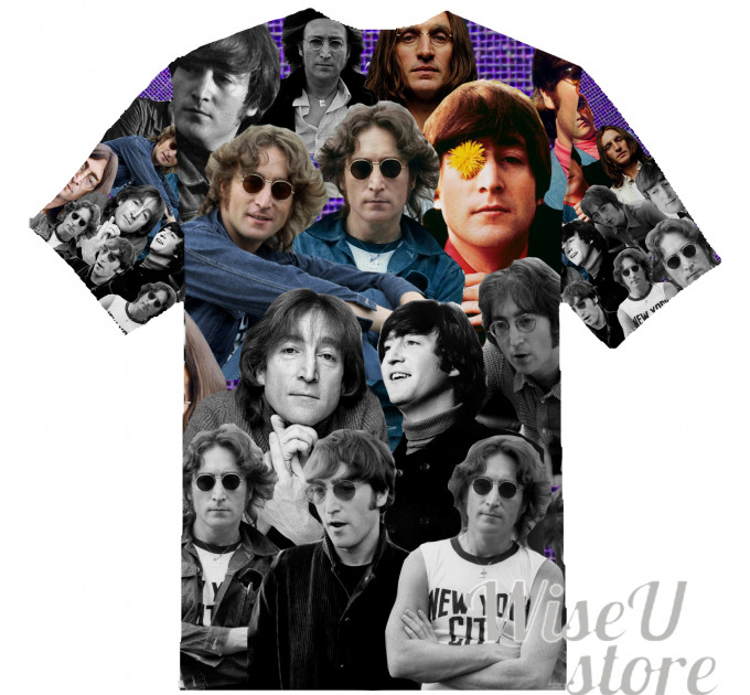 John Lennon T-SHIRT Photo Collage shirt 3D