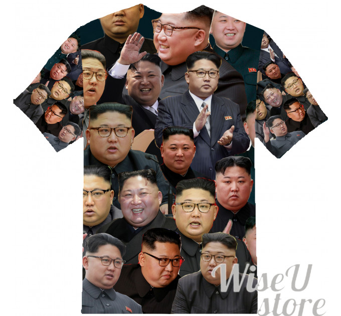 Kim Jong-un T-SHIRT Photo Collage shirt 3D