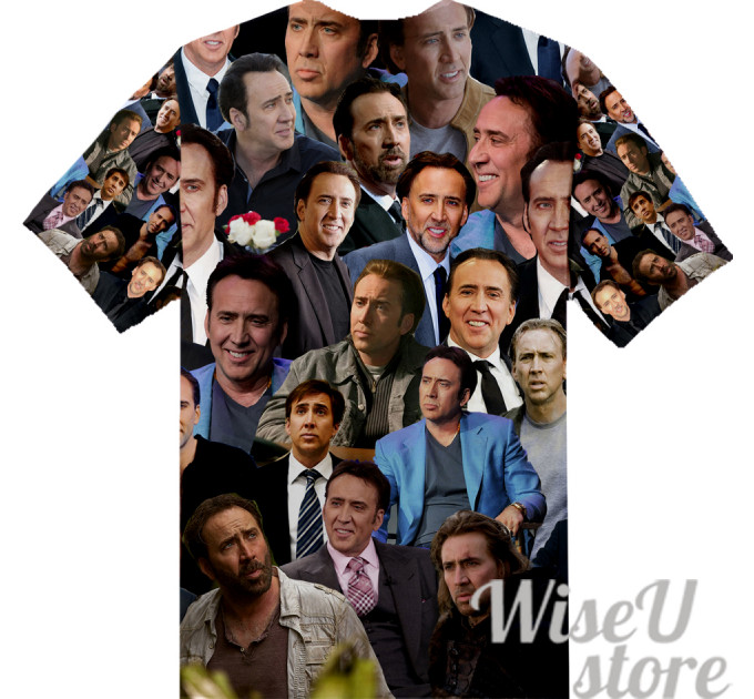 Nicolas Cage T-SHIRT Photo Collage shirt 3D